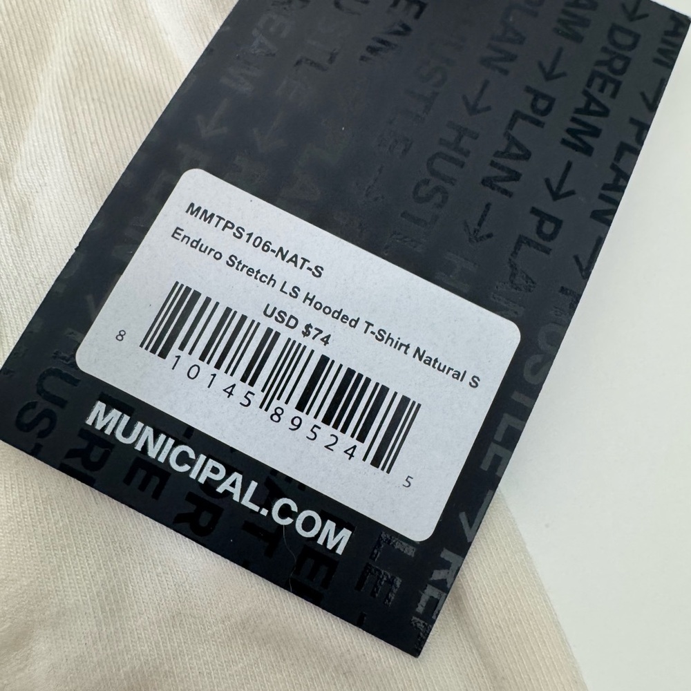 Municipal ENDURO STRETCH LS HOODED T-SHIRT Small NWT - Picture 4 of 7